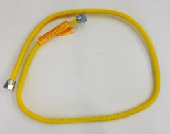 4 Ft 3/8 Yellow Coated Stainless Steel Flex Hose Connector - 525000