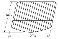 14 7/16 X 20 5/8, Porcelain Cooking Grid, Uniflame