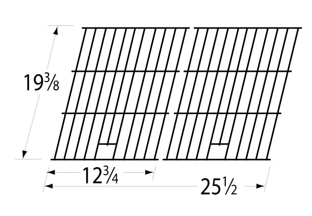 19 3/8 X 25 1/2, Kenmore Cast Iron Cooking Grids - 63132 2 19 3/8 X 25 1/2, Kenmore Cast Iron Cooking Grids - 63132 - Image 2